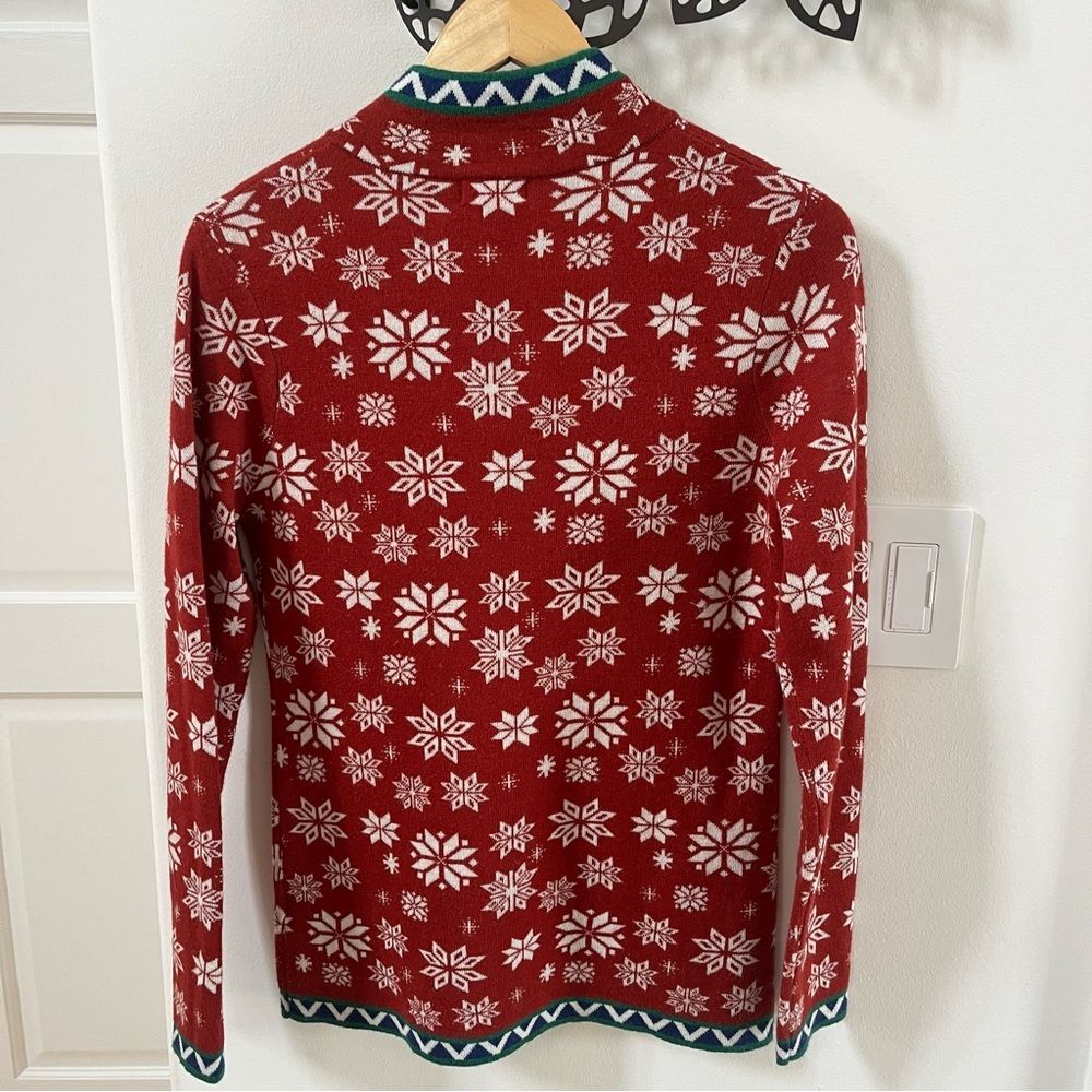 Neve Jane 1/4 Zip Pullover Merino Wool Sweater in Tango M NWOT - Picture 5 of 13